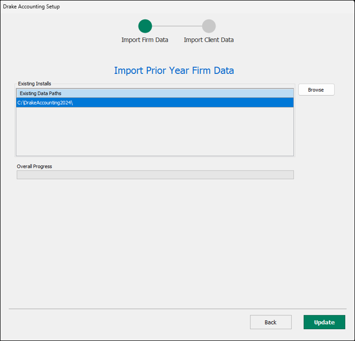 Import prior year firm data